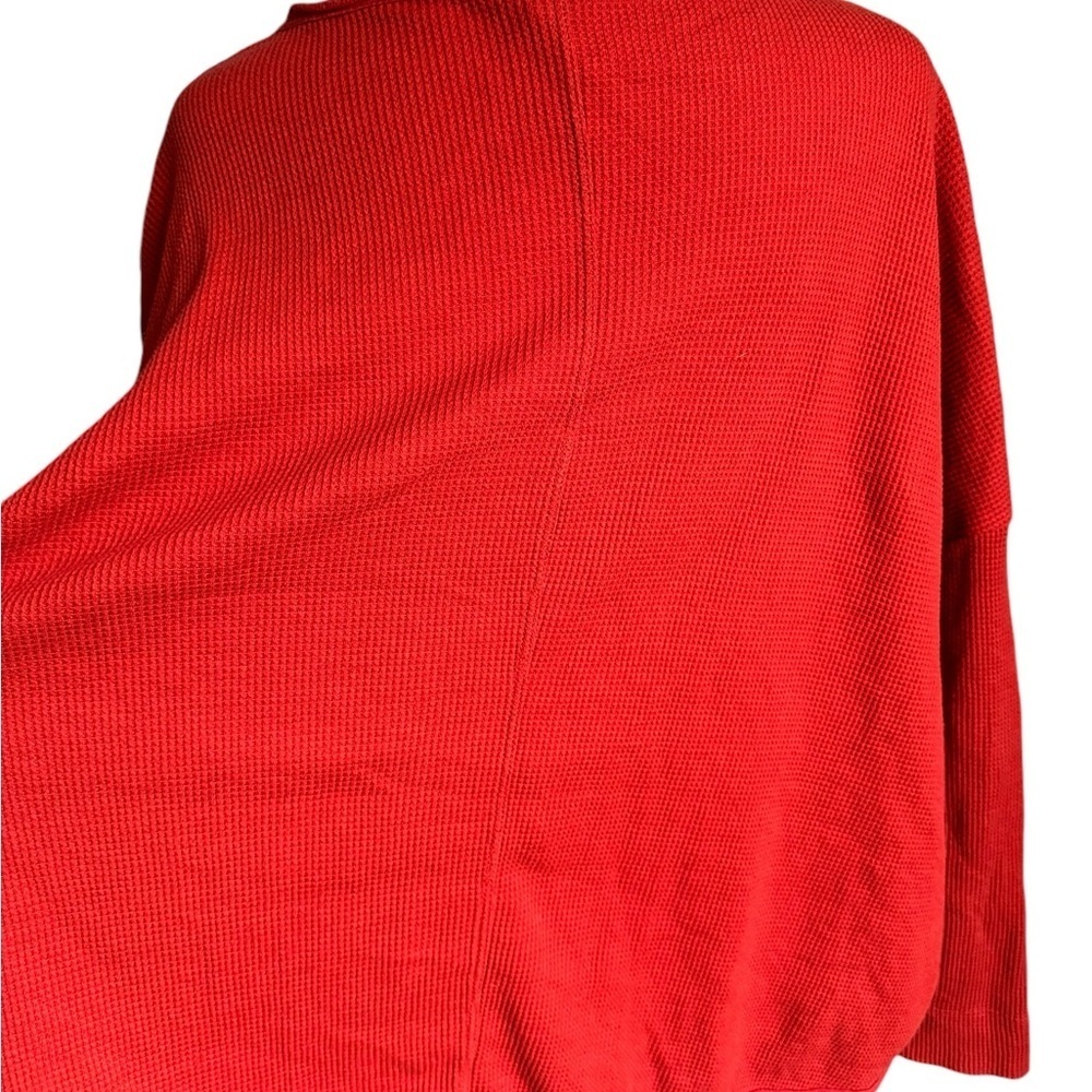 Anthropologie | Nori Red Waffle Knit Thermal Pullover Sweater Over Tunic… - Picture 8 of 17